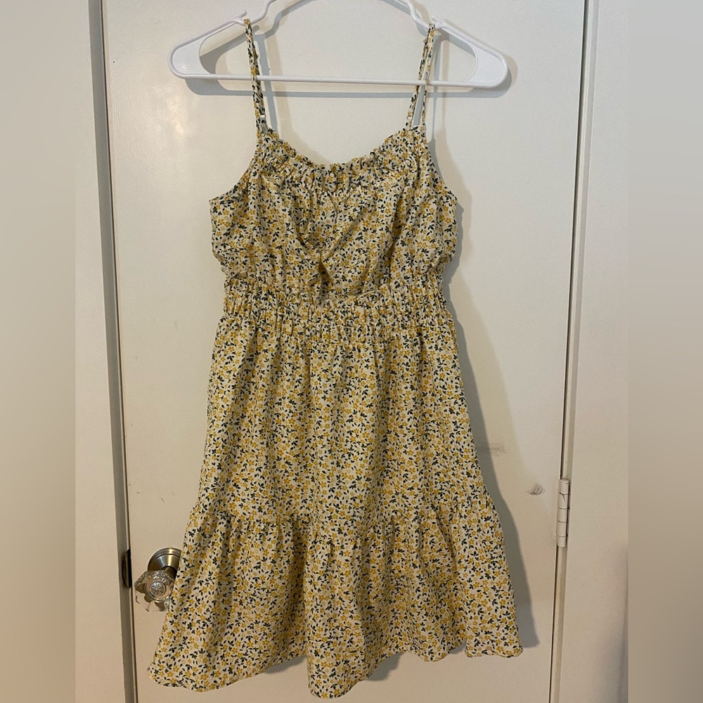 Lulu's Yellow Floral Dress